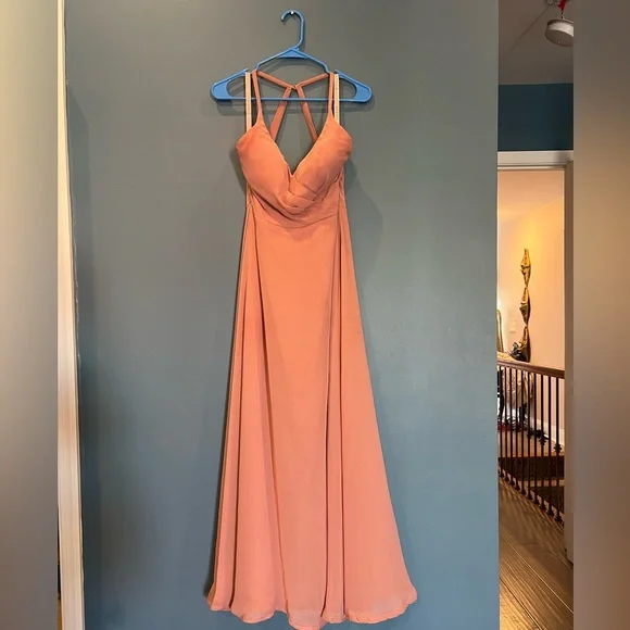 Azazie Davis bridesmaid dress in dusty pink - Picture 4 of 6